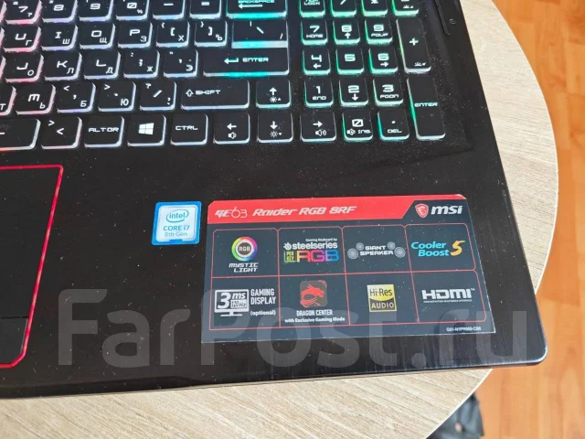 MSI GE63 Raider RGB 8RF. 15.6", 2,2����, ��� 32 ��, ���� 1���, WiFi: 1, Bluetooth: 1 ����