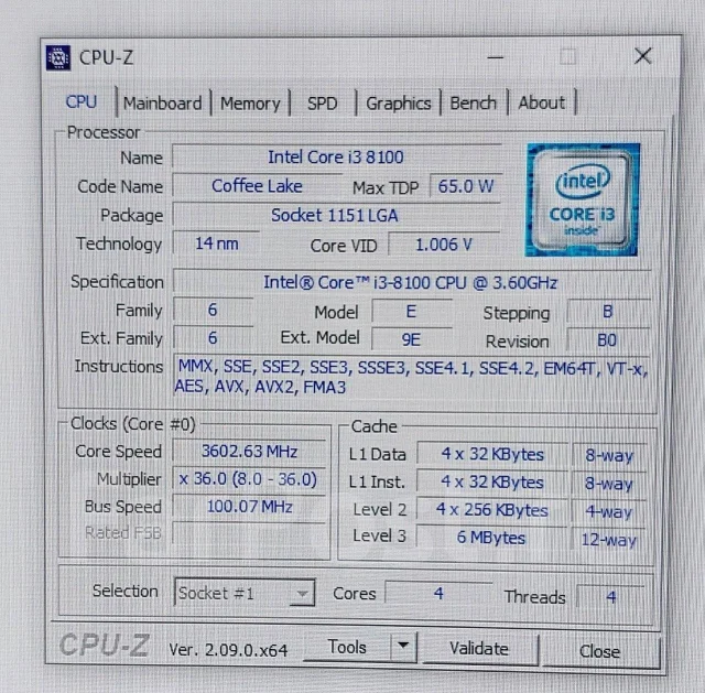 Intel Core i3-8100 ����