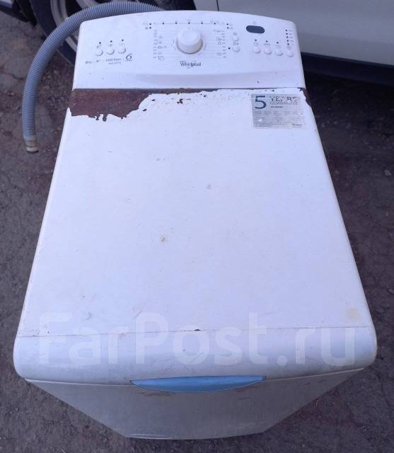 Машина стиральная, Whirlpool, вертикальная загрузка, 6,0 кг, б/у, в ...