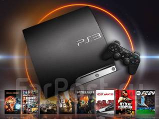 Sony Playstation 3 Slim, Гарантия + 100 топовых игр, б/у, в наличии ...