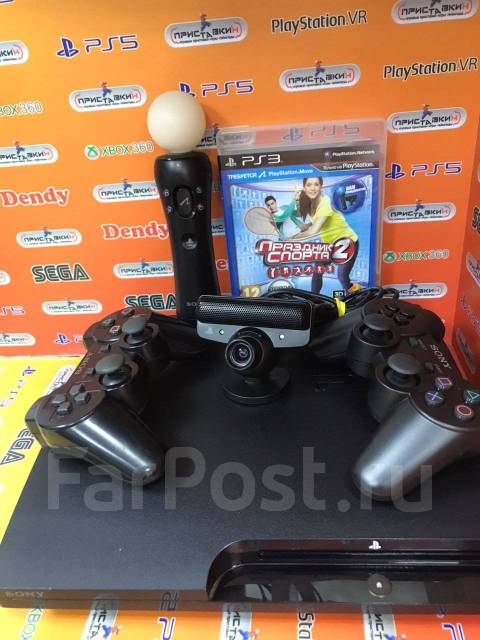 Playstation 3 250 GB 60 Игр + камера +мув Гарантия Приставкин, б/у, в ...