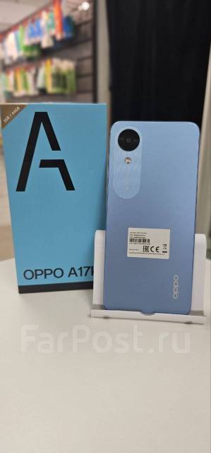 Смартфон Oppo A17k 3/64GB Light Blue, 64 гб, 6.56", моноблок, синий ...