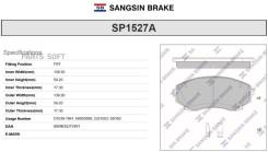  . Sangsin Brake SP1527A SP1527A 