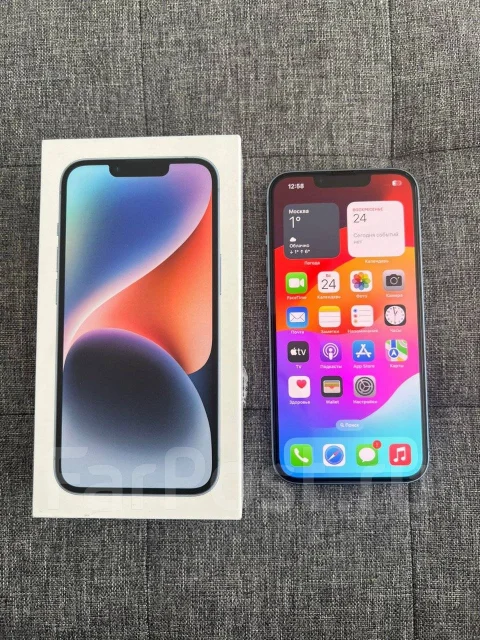 Apple iPhone 14. �/�, 128 ��, 3G, 4G LTE, 5G, Dual-SIM, ����������, NFC ����