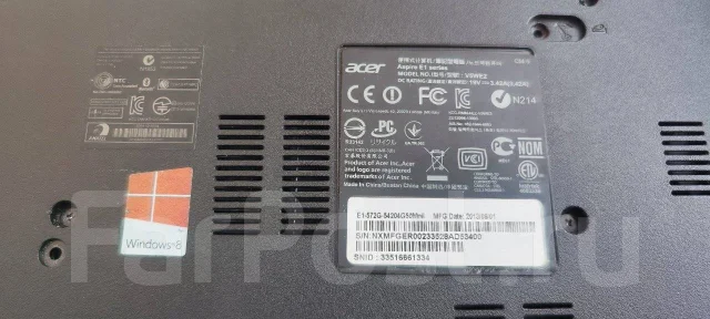 Acer Aspire E1-572G. 15.6", 2,3����, ��� 16 ��, ���� 750���, WiFi: 1, Bluetooth: 1, ����������� �� 2��. ����