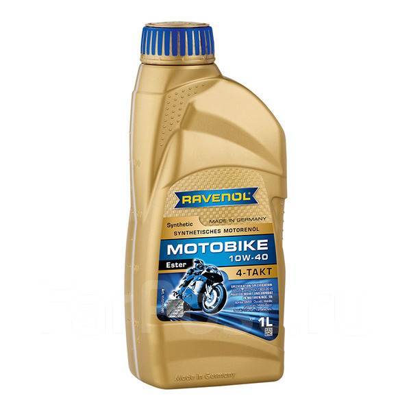 Масло Ravenol Motobike 4-T Ester 10W-40 1 л Оригинал, полусинтетическое ...