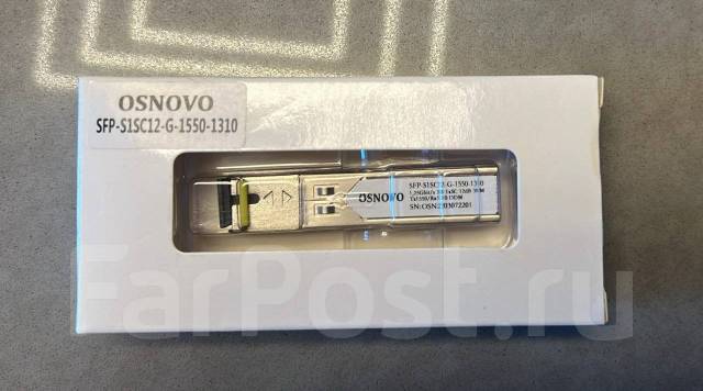 SFP модуль Osnovo SFP-S1SC12-G-1550-1310, новый, в наличии. Цена: 1 000 ...