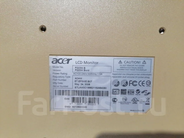 Acer. 22", ���������� �� (LCD, LED, QLED) ����