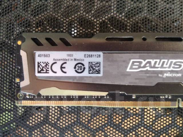 Оперативная память ddr4 Micron Ballistix sport 16гб 3200mhz, 16 гб, б/у ...