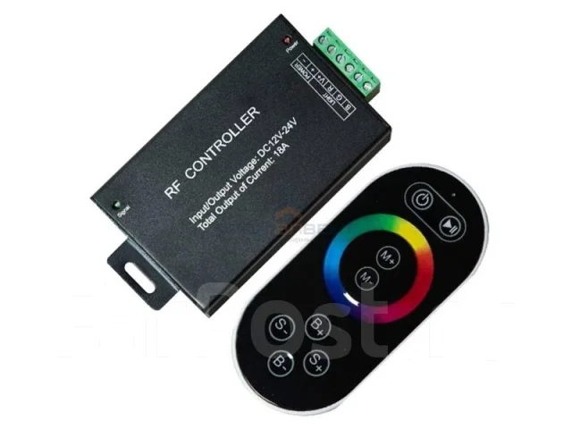 Контроллер Feron LD55 для RGB ленты 12-24V чёрный 18A, новый, в наличии ...