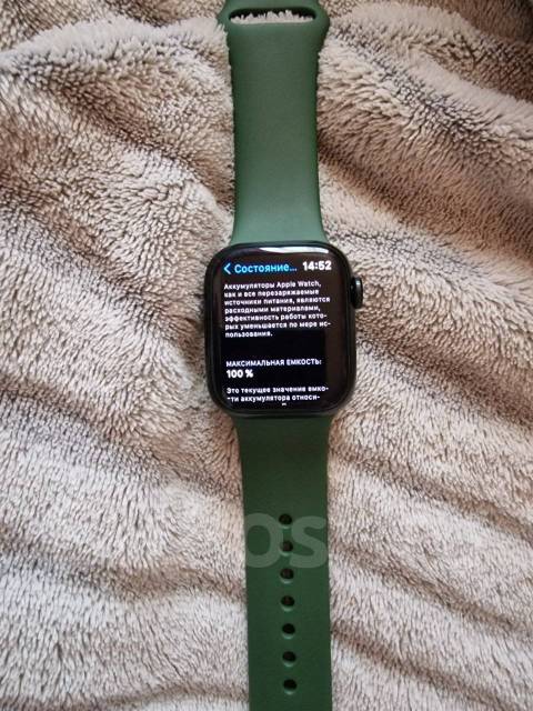 Продам Apple watch 7 41mm green, умные часы, GPS, NFC, IP67, iOS, б/у ...