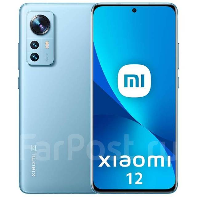 Смартфон Xiaomi 12 8/128gb синий, 6.28", моноблок, 3G, 4G LTE, 5G, Dual ...