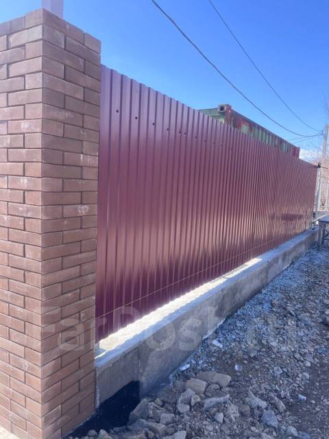 Установка забора под ключ, откатные ворота, калитки, услуги экскаватора ...