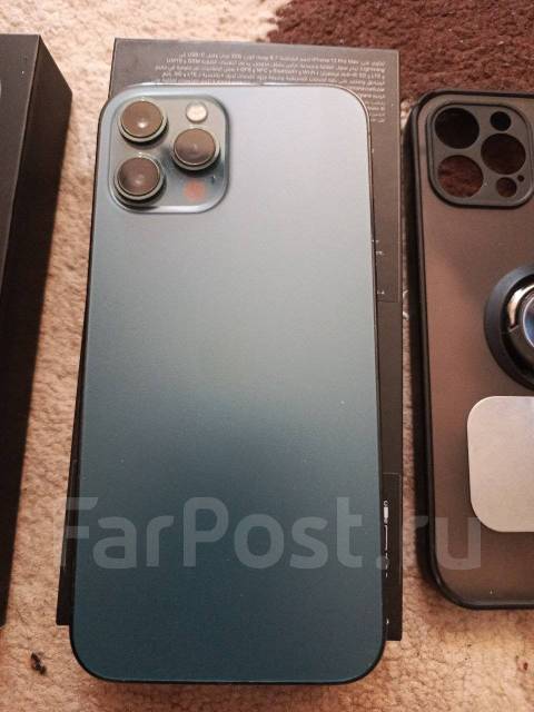 Телефон, Apple iPhone 12 Pro Max, 256 гб, 6.10", моноблок, бирюзовый, б ...