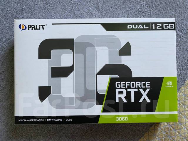 Видеокарта Palit GeForce RTX 3060 Dual 12 Gb, б/у, в наличии. Цена: 25 ...