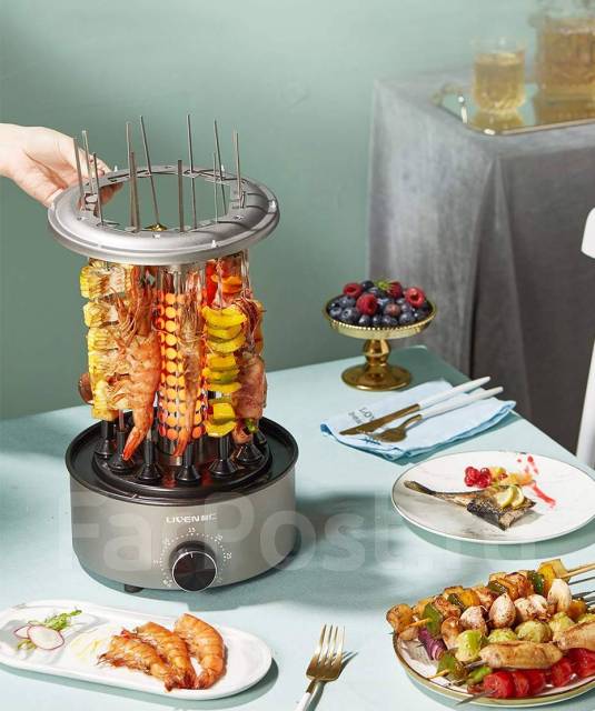 Электрошашлычница Xiaomi Liven Automatic Rotating Barbecue Hut KL-J121 ...