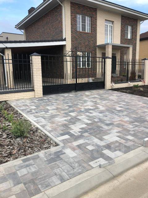 Укладка брусчатки, тротуарной плитки, выставление бордюра в Артеме