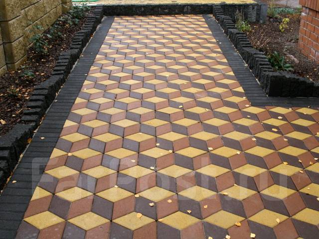 Укладка брусчатки, тротуарной плитки, выставление бордюра в Артеме