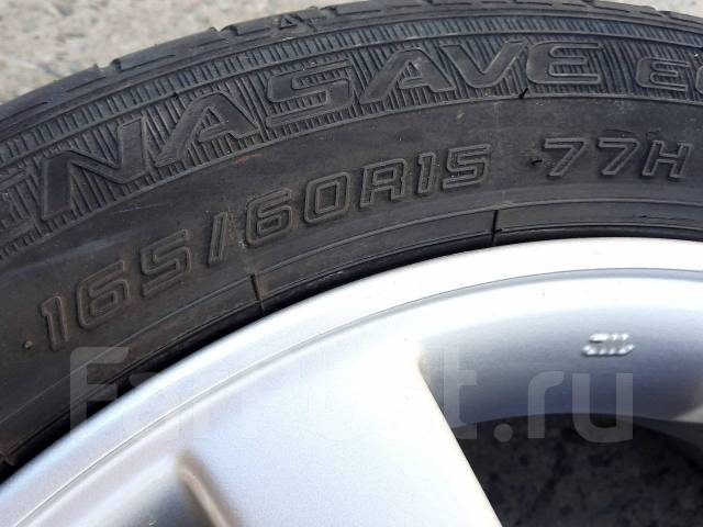 165/60R15 + диск Nissan R15 (5x114,3 мм). Одно колесо, 15", 1 шт, 165 ...