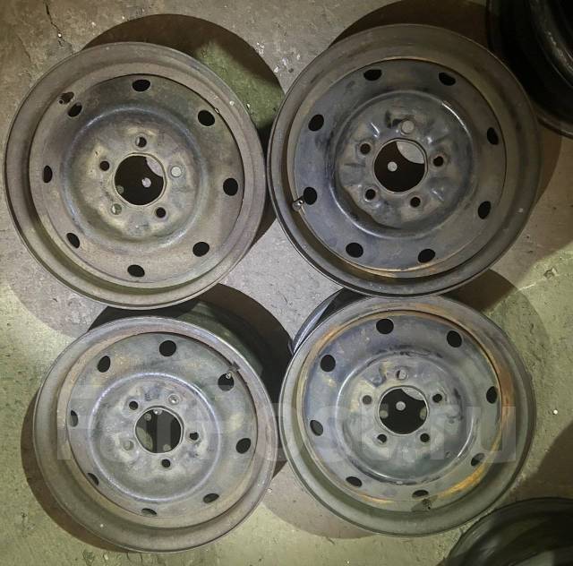 Диски 14 Topy, 14", 1 шт, 5x114.3, штампованные, 73,1 мм. 4 шт, б/у, в ...