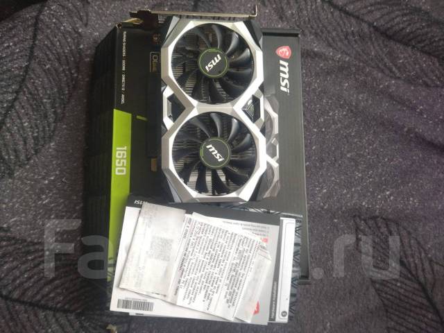 MSI GeForce GTX 1650 D6 Ventus xs oc 4гб. GDDR6, б/у, в наличии. Цена ...