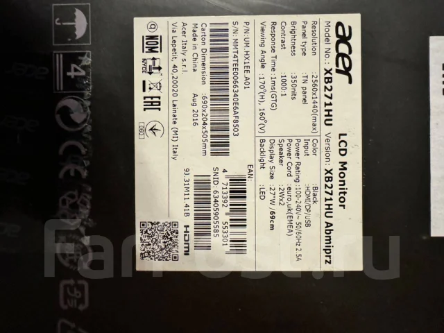 Acer. 27" ����