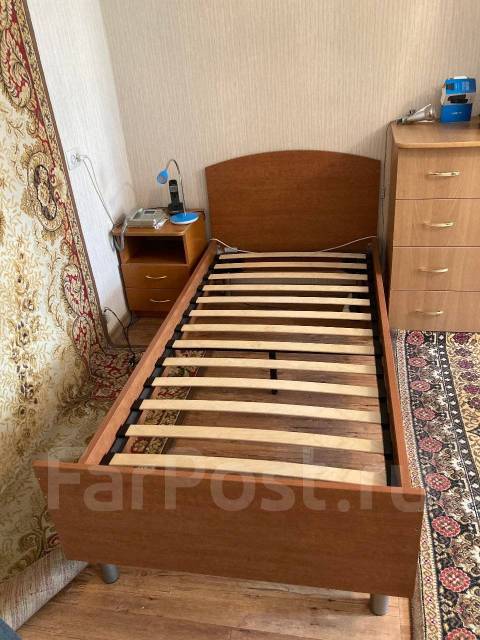 Кровать 90х200, односпальная, лдсп, коричневый, 90,0 см, 200,0 см ...