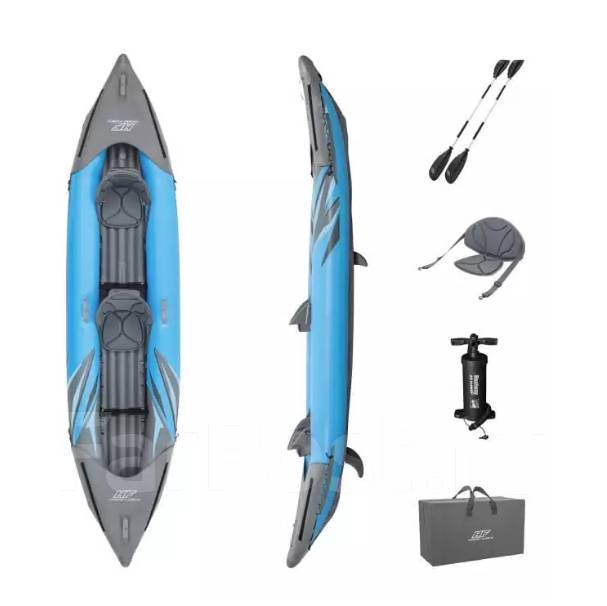 Надувная байдарка /каяк Bestway Surge Elite х2 местная 382x94х42см ...