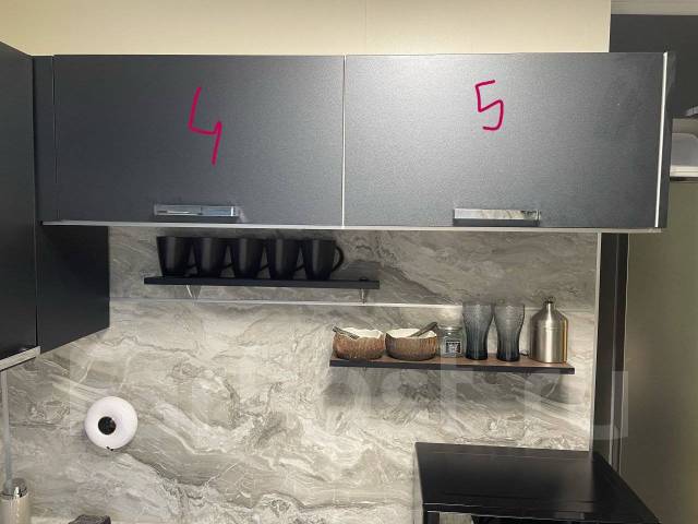 Кухонные шкафы бу, дсп, угловой, чёрный, серый, б/у, в наличии. Цена ...