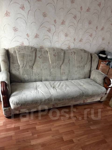 Диван-кровать, ткань, 200,0 см, 95,0 см, 90,0 см, б/у, в наличии. Цена ...