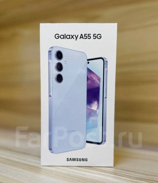 Смартфон Samsung Galaxy A55 5G 8/128GB Голубой, 6.40", моноблок, синий ...