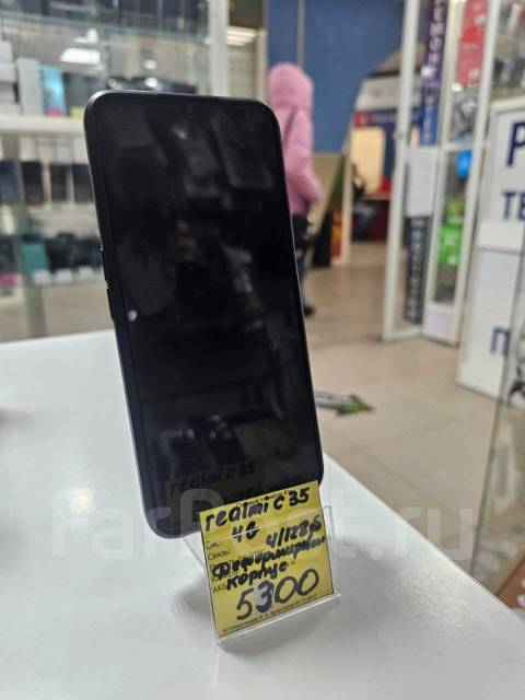Realme c35, 128 гб, 6.60", моноблок, черный, 4G LTE, б/у, в наличии ...