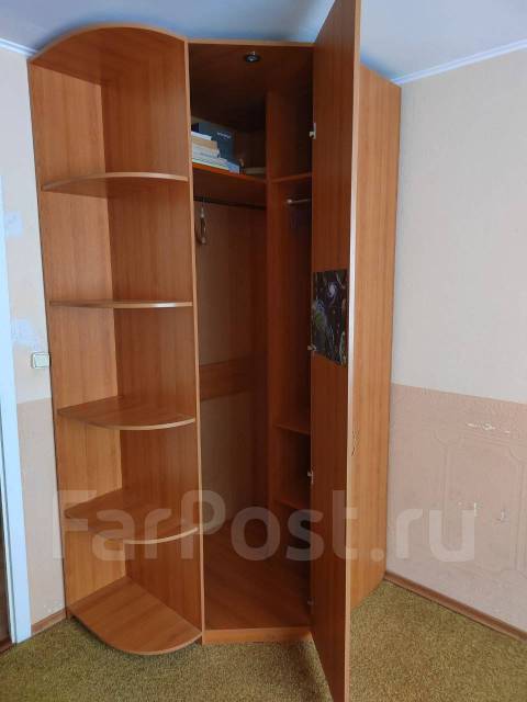 Продам угловой шкаф для одежды, дсп, количество дверей: 1, бежевый ...