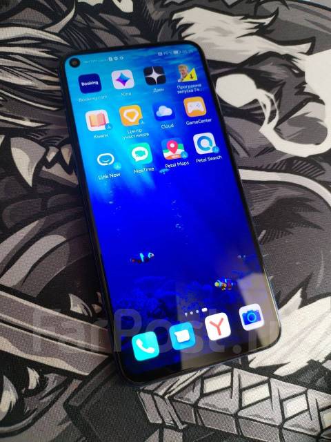 Honor 20, 128 гб, 6.26", моноблок, синий, 3G, 4G LTE, Dual-SIM, NFC, б ...