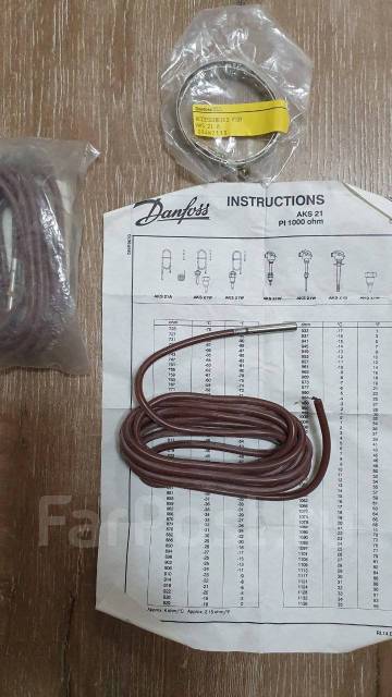 Датчик температуры PT1000 Danfoss AKS21A. Original (Denmark), новый, в ...