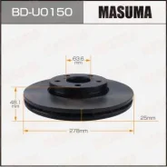 ���� ��������� Masuma, front FORD Focus 11-15 [��.2] Masuma, �������� BDU0150 ����
