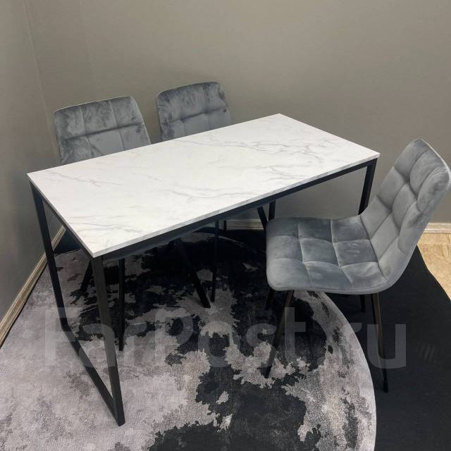 Стол обеденный Кристалл, Белый мрамор 120*60*75. Скидка 20% ...