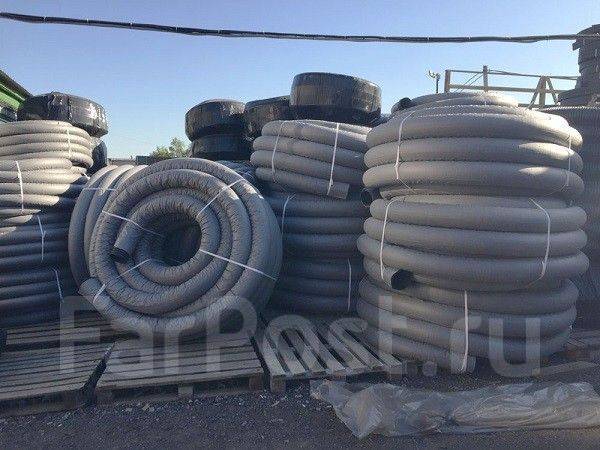 Труба дренажная d 110 мм гофрированная одностенная в геофильтре 1/50 м ...