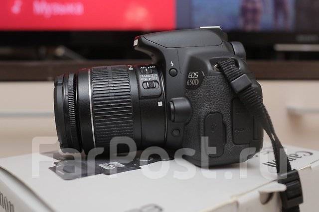 Canon 650d kit + карта памяти на 16gb, состояние нового фотоаппарата ...