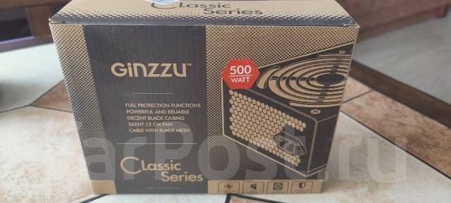 Новый Блок питания Ginzzu 500W, в наличии. Цена: 2 200₽ во Владивостоке