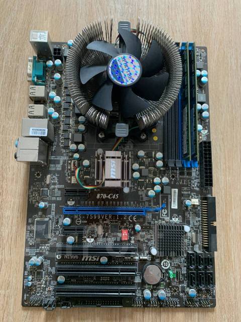 Материнская плата MSI 870-C45 + AMD Phenom II X4 955 + 8 Gb RAM, б/у, в ...