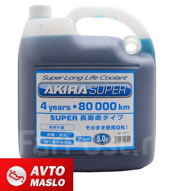 Антифриз Akira (Joyfull) Super Coolant BLUE (голубой) -40°C G12++ 5л, в ...