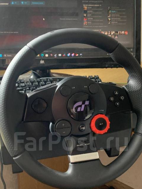 Игровой руль Logitech Driving Force gt, б/у, в наличии. Цена: 6 500₽ во ...