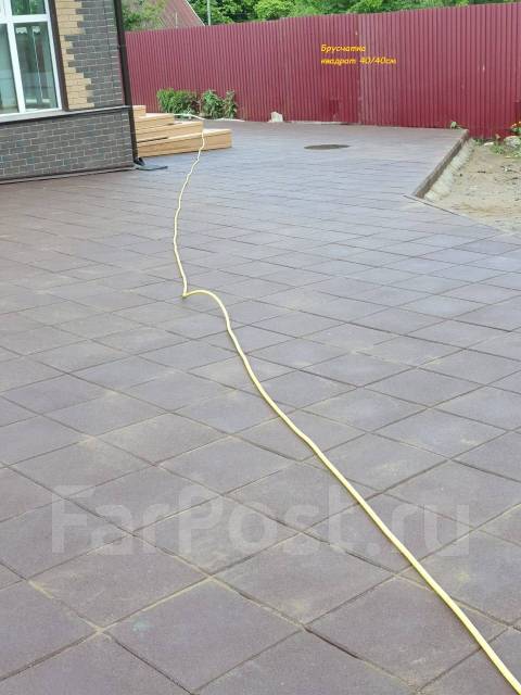 Укладка брусчатки, тротуарной плитки, установка бордюра от ...