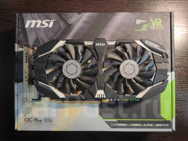 MSI GeForce GTX 1060 6gb, б/у, в наличии. Цена: 8 700₽ во Владивостоке