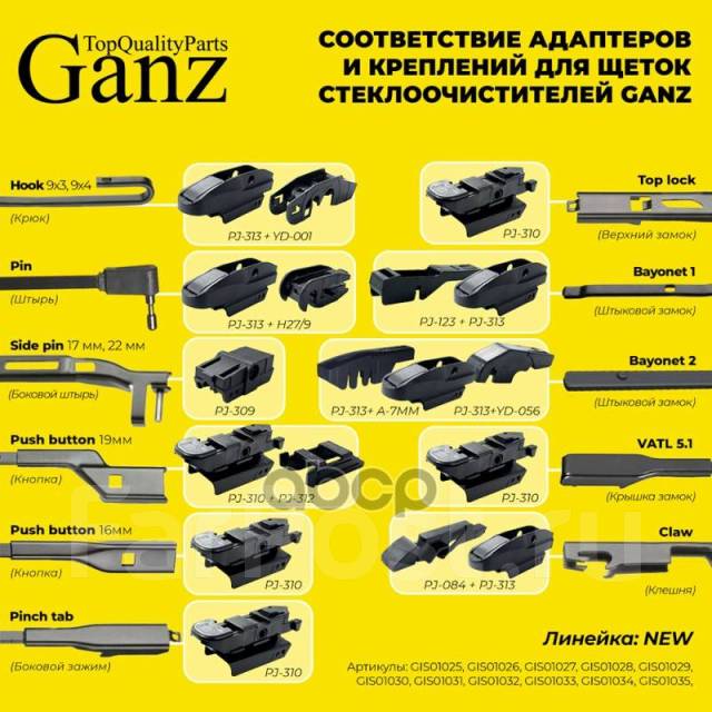   300   1  New GANZ GIS01025 