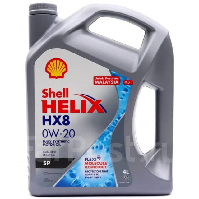 Масло моторное Shell Helix HX8 0w20, синтетическое, API SP, Ilsac GF-6A ...