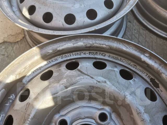 Диски стальные 14*5,5J/4-100/60,1/+43 (б/у), Trebl, 14", 1 шт, 4x100 ...