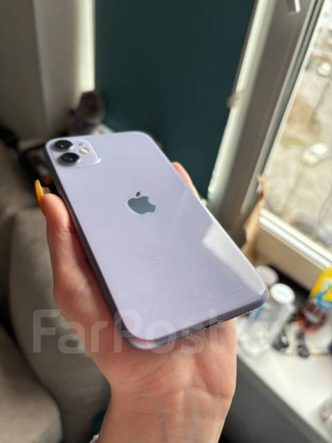 Продам iPhone 11, 128 гб, 6.10", фиолетовый, 4G LTE, б/у, в наличии ...