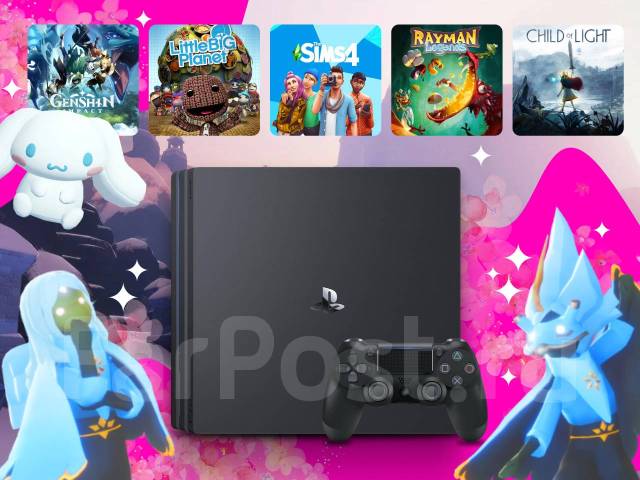 Sony PlayStation 4 Pro, Гарантия + 500 Игр, б/у, в наличии. Цена: 29 ...